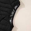 Women's Sleek Black Plush Quilted Zip Puffer Vest - Image 24