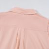 Women's Delicacy Solid Color Flounce Hem Buttoned Turn Down Collar Dress - Image 9