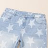 Plus Size Beau Blue High Waist Star Pattern Jeans - Image 11