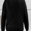 Women's Black Boo Knitted Long Sleeve Sweater with Ribbed Edge - Image 2