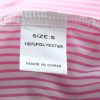 Women's Pink Oversized Striped Boyfriend Shirt with Smocked Cuffs and Pocket - Image 21