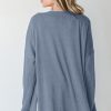 Women's Ashleigh Blue Solid Color Rib Knit Open Front Cardigan - Image 3