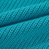 Women's Turquoise Ruffled Eyelet Bubble Sleeve Knit Sweater - Image 17