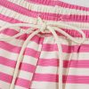 Women's Rose Stripe Crew Neck T-Shirt and Drawstring Shorts Set - Casual Summer Outfit - Image 6