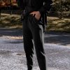 Chic Women's Black Solid Color High Low Pullover and Skinny Pants Set - Image 3