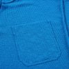 Women's Casual Blue Ribbed Long Sleeve Top with Exposed Seam Detail - Image 8