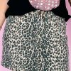 Stylish Khaki Leopard Print Denim Mini Skirt for Women - Image 5