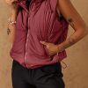 Women's Clay Hooded Puffer Vest with Zip-up Side Pockets - Image 5