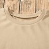 Women's Parchment Solid O Neck High Low Hem Pullover Sweatshirt - Image 18