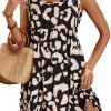 Chic Black Leopard Print U Neck Sleeveless High Waist Mini Dress - Image 19