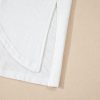 Trendy Women's White Eyelet Patchwork Oversized Top with V Neck and High Low Hem - Image 14