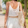 Women's White Lace Spaghetti Strap V Neck Loose Fit Romper - Elegant Summer Jumpsuit - Image 13