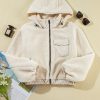 Women's Jet Stream Zip-Up Hooded Sherpa Jacket with Pocket - Image 13