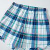 Women's 2Pcs Blue Plaid Print Lounge Set - Long Sleeve Shirt and Casual Shorts - Image 20