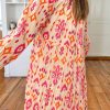 Women's Orange Western Abstract Geometric Maxi Dress - Image 3