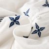 Women's White Geometric Embroidered Long Sleeve Buttoned Blouse - Chic Bohemian Style - Image 9