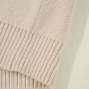 Women's Khaki Plaid Pattern Knitted Long Sleeve Drop Shoulder Sweater - Image 13