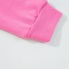 Women's Sachet Pink High Low Patchwork Long Sleeve Top and Shorts Set - Image 9