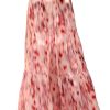 Women's Pink Abstract Watercolor Tie Dye Tiered Maxi Skirt - High Waist Bohemian Style - Image 15