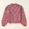 Women's Pink Confetti Drop Shoulder Open Front Cardigan - Image 4