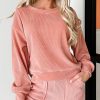 Women's Blossom Pink Casual Lounge Set with Drop Shoulder and Pocket - Image 9