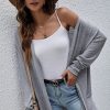 Women's High Rise Gray Open Front Lightweight Cardigan - Image 5