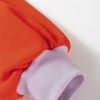 Women's Orange Color Block Side Slits Raglan Sleeve Long Sleeve Top - Image 9