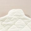 Women's Beige Quilted High Neck Button Up Pocket Vest Coat - Stylish and Warm Outerwear - Image 9