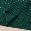 Women's Plus Size Green Christmas Snowflake Pattern Drop Shoulder Sweater - Image 10