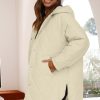 Women's Beige Quilted Hooded Coat with Snap Button Closure - Image 12