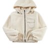 Women's Jet Stream Zip-Up Hooded Sherpa Jacket with Pocket - Image 23