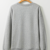 Women's Gray Halloween Ghost Print Crewneck Drop Shoulder Sweatshirt - Image 10