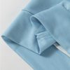 Women's Light Blue Colorblock Striped Drop Shoulder Long Sleeve Top - Image 13