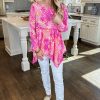 Women's Rose Leopard Print Handkerchief Hem Tunic Top - Trendy & Playful Design - Image 4