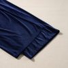 Women's Navy Blue Velvet Ruffled Two Piece Pants Set - Image 10