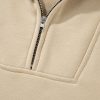 Women's Smoke Gray Zip-up Stand Neck Kangaroo Pocket Sweatshirt - Image 14