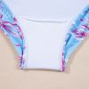 Sky Blue Plus Size Floral Print Twisted High Waist Bikini Set for Women - Image 21