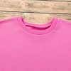 Women's Bonbon Solid Fleece Lined Drop Shoulder High Low Sweatshirt - Image 11