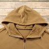 Women's Brown Fleece Lined Half Zipper Hoodie with Kangaroo Pockets - Image 15