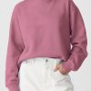 Women's Meadow Mauve Solid Fleece Lined Drop Shoulder Sweatshirt - Image 8