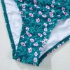 Women's Blue Floral Print Smocked Bikini Set - Stylish and Comfortable Swimwear - Image 11