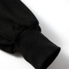 Women's Black Fleece Lined Half Zip Kangaroo Pockets Hoodie - Image 23