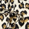 Women's Apricot Leopard Print Bubble Sleeve Bow Tie Front Peplum Blouse - Image 11