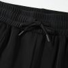 Women's Black High Waisted Drawstring 2-in-1 Color Block Bikini Shorts with Side Pocket - Image 11