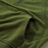 Women's Moss Green Quarter Zip Sweatshirt with Kangaroo Pocket - Image 16