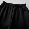 Women's Black Plain Half Zip V-Neck Ribbed Edge Loose Tracksuit - Image 12