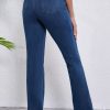 Women's Ashleigh Blue Stretchy Bootcut Jeans with Mid Waist Detail - Image 2