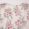 Women's Pink Floral Print Pleated U Neck Loose Fit Blouse - Elegant and Charming - Image 11