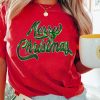 Women's Red Merry Christmas Graphic Crewneck T-Shirt - Festive Holiday Tee - Image 4