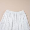 Women's White Lace Ruffled High-Low Hem Midi Skirt - Bohemian Style - Image 6